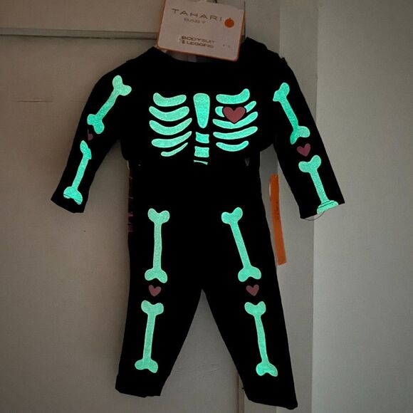 Baby Skeleton Costume Pajamas 3 to 6 Months - Picture 5 of 8